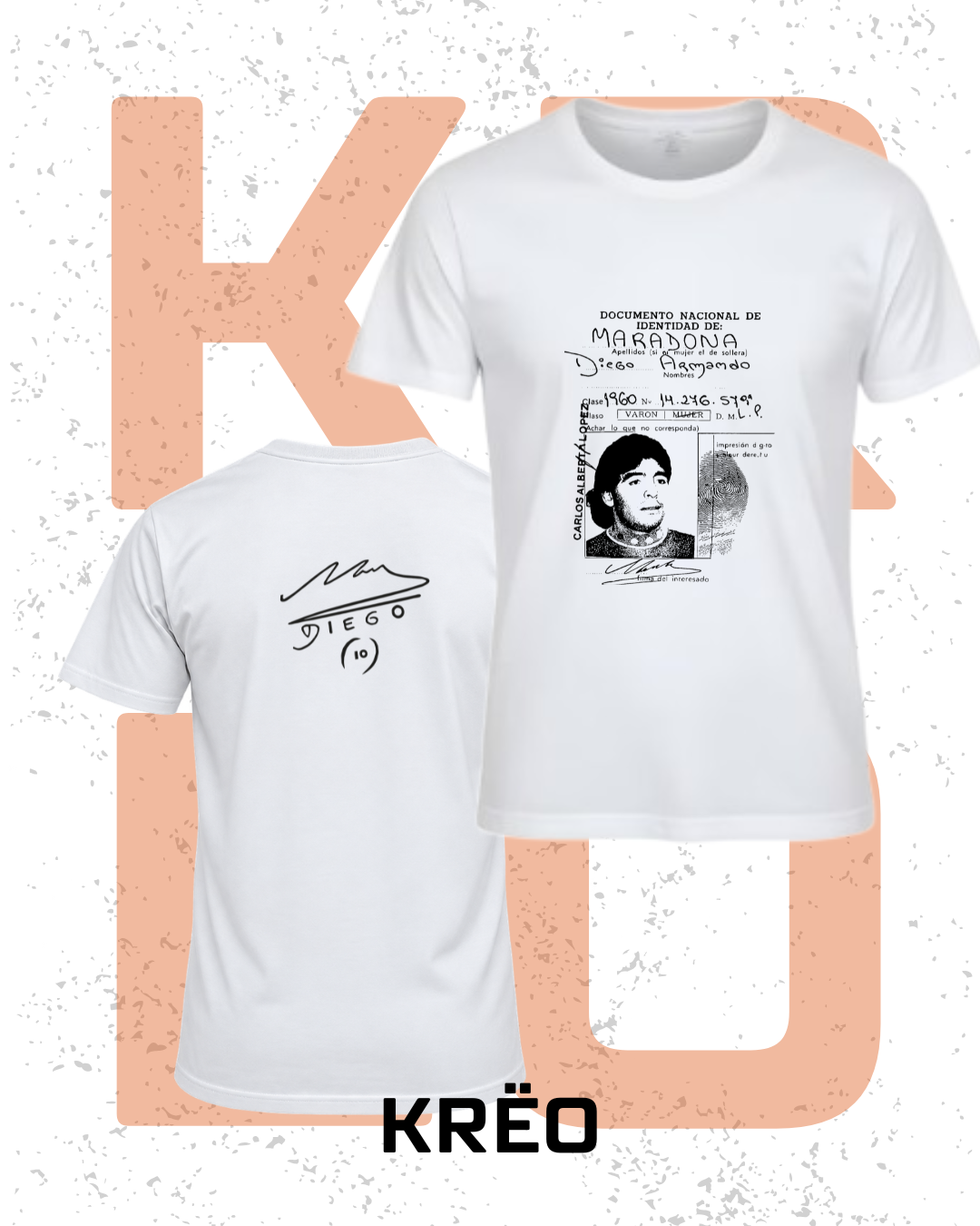 Remera Diego Maradona — vista trasera